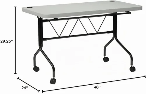 Vista 14 de Mesa cuadrada de resina multiuso Office Star Work Smart 36 x 36 x 29 pulgadas, MetalPlástico/Resina, gris