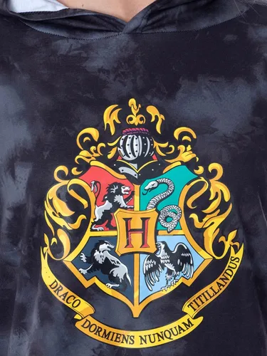 Vista 3 de INTIMO Harry Potter Hogwarts Crest - Conjunto deportivo con capucha para mujer, Negro