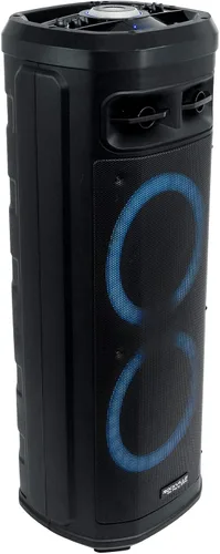 Vista 4 de Rockville Go Party ZR10 Altavoz Bluetooth portátil dual de 10 pulgadas y 1000 W, luces LED, micrófono UHF, estéreo TWS, perfecto para fiestas