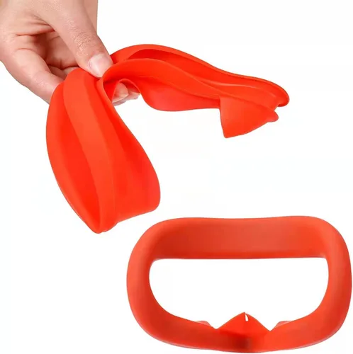 Vista 7 de Silicone Cover Eye Pad for Oculus Quest 2 face Cushion Cover Sweatproof Lightproof VR Accessories BlackBlueRed