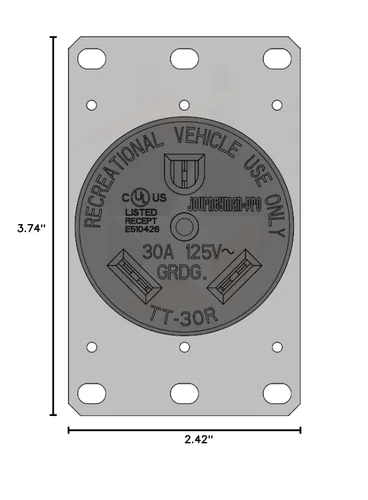 Vista 8 de Toma de corriente resistente de 30 amperios 110 V RV con terminales de cabeza Allen, certificación UL, NEMA TT-30R 120V, receptáculo de pared