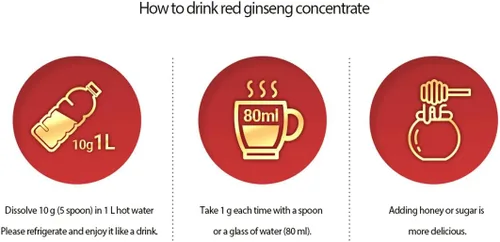 Vista 6 de Gangwoninsam ] Extracto de ginseng rojo coreano de oro, 17.64 oz / 17.63 onzas líquidas – Contiene extracto de raíz de ginseng rojo coreano 100%