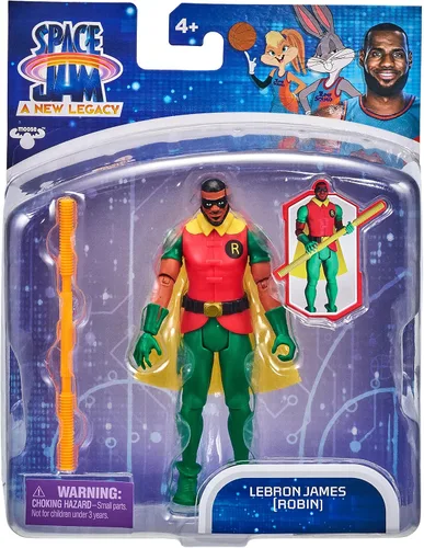 Vista 2 de Moose Toys- Space Jam: A New Legacy, figura de acción Baller, Lebron James de 5 pulgadas (Robin).