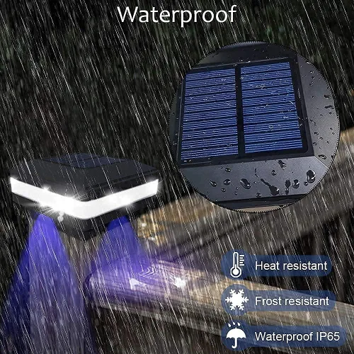 Vista 3 de Sumaote Luz solar para poste de poste, luz solar LED impermeable para exteriores para postes de madera de 4 x 4, 5 x 5, 6 x 6, luces de valla