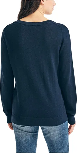 Vista 3 de Nautica Suéter de cuello redondo súper suave hecho de forma sostenible para mujer