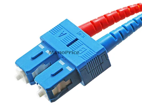 Vista 3 de Monoprice Cable de fibra óptica, LC/SC, modo único, dúplex - 9.8 ft (tipo 9/125) - amarillo
