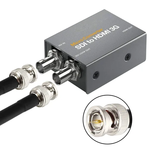 Vista 4 de XRDS -RF Cable SDI de 1 pie, cable de video digital macho BNC 75 ohmios RG59 BNC Cables soporta HD-SDI/3G/6G-SDI/4K/8K (2PCS)
