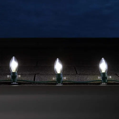 Vista 5 de Wintergreen Lighting - Luces navideñas inastillables FlexFilament LED C9