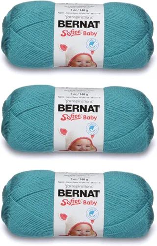 Vista 26 de Bernat Softee - Ovillo de lana para bebé, 5 onzas, calibre 3 ligero, color verde hierba