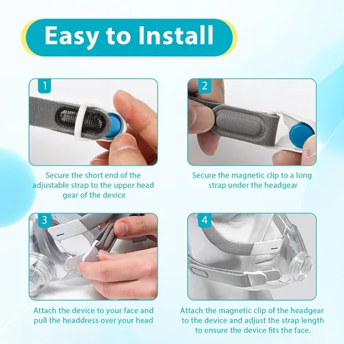 Vista 4 de PalpitateC Clips magnéticos de Cpap compatibles con resmed AirFit AirTouch F20, F30, N10, N20 Cpap clips de repuesto para máscara Cpap, accesorios