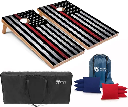 Vista 9 de Tailgating Pros Cornhole Board Set w/Bean Bags and Carrying Case - 4'x2' Corn Hole Toss - Tournament and Lightweight Options - Optional LED Lights