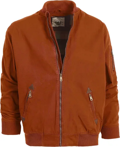 Vista 10 de Gioberti - Chaqueta bomber para hombre, de sarga, 100 % de algodón, con cremallera completa