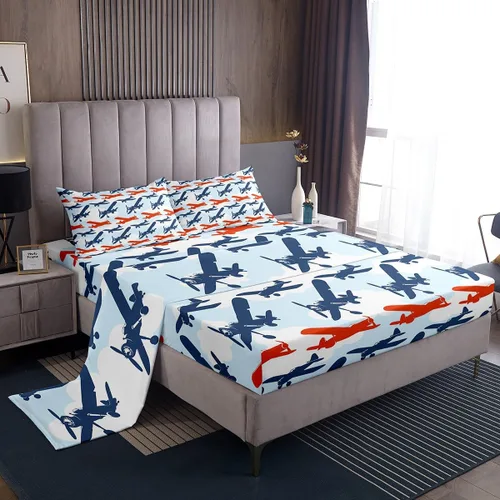Vista 18 de Erosebridal Juego de sábanas de automóvil de dibujos animados para niños, juego de ropa de cama de camiones, tamaño individual, sábana bajera