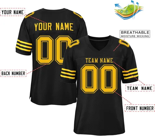 Vista 2 de Camiseta de fútbol personalizada con costura y número del equipo para hombres, mujeres y jóvenes