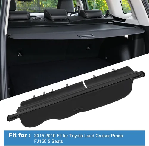 Vista 2 de ECCPP Cubierta de carga retráctil para maletero de automóvil, cubierta de seguridad para maletero 2015-2019, compatible con Toyota Land Cruiser