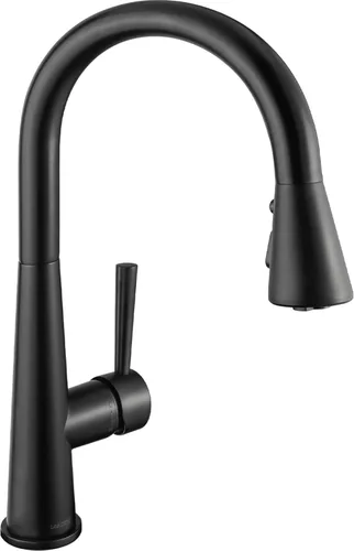 Vista 11 de Lava Odoro - Grifo de cocina con rociador extraíble, grifo de fregadero de cocina negro mate y dorado cepillado, grifo negro y latón para fregadero