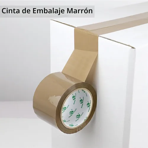 Vista 4 de BOMEI PACK Cinta de embalaje marrón de 3 pulgadas de ancho, repuestos de cinta de embalaje marrón resistente para cajas de mudanza, envío