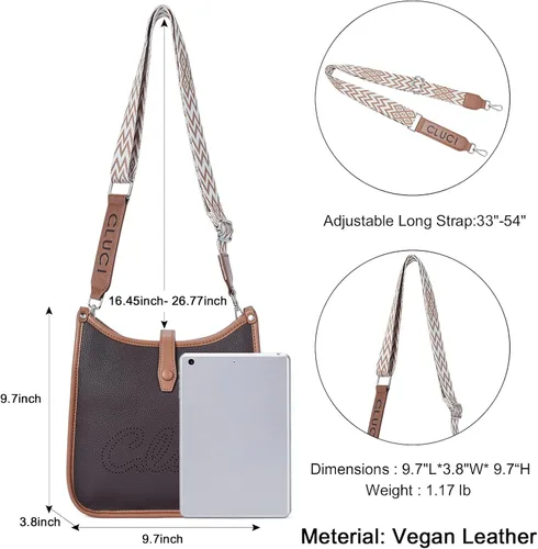 Vista 3 de CLUCI Crossbody Bags For Women Trendy Fashion Shoulder Bag Vegan Leather Purses For Women with Two Strap
