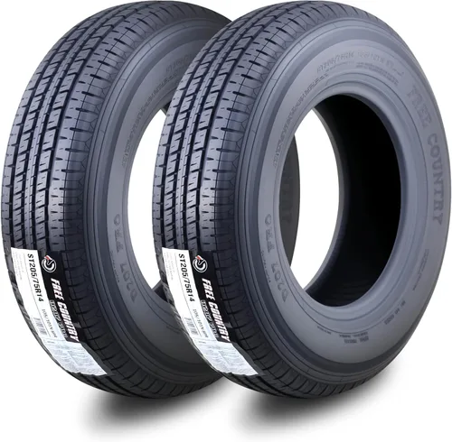 Vista 5 de Free Country GRAND RIDE Juego de 2 neumáticos Premium para remolque ST 175/80R13 de 6 capas, Rango de carga C con protector contra roces Premium