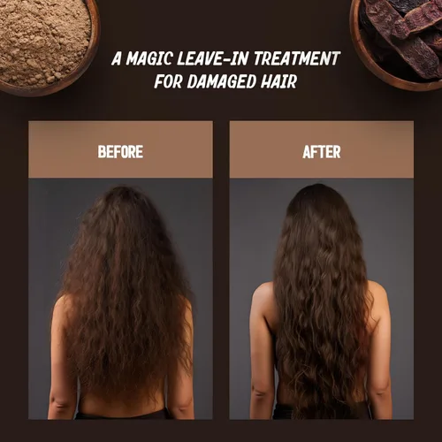 Vista 4 de Acondicionador sin enjuague para mujeres y hombres, tratamiento de reparación ayurvédico para cabello seco dañado, acondicionador profundo, spray