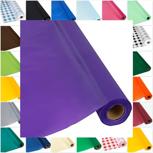 Vista 4 de DIY Craft - Rollo de plástico negro para mesa de banquete, 300 pies de largo (26 colores)