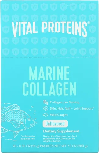 Vista 2 de Vital Proteins Péptidos de colágeno marino, 0.35 oz (paquete de 20)