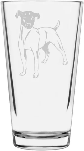 Vista 385 de Podenco Canario - Vaso de pinta de 16 onzas con temática de perro personalizado