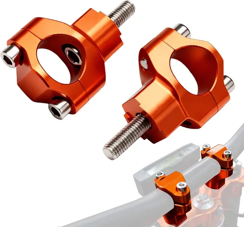 Vista 6 de JFG RACING Elevador de Manillar de Dirt Bike, Soportes Abrazaderas de Manillar de Motocicleta CNC para 125-530 SX SXF EXC EXCF XCW XCFW Negro