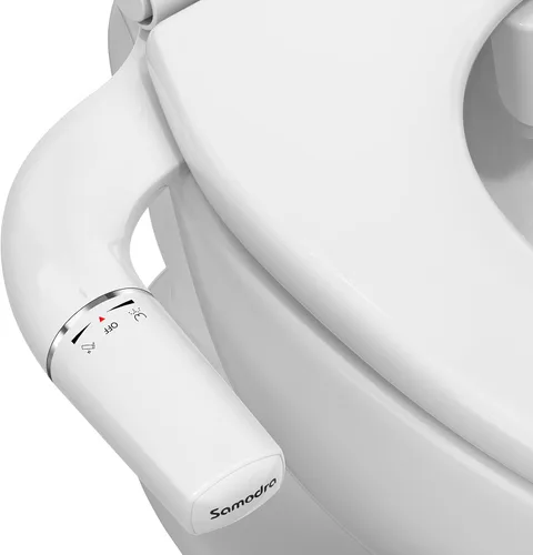 Vista 9 de SAMODRA - Accesorio de bidé ultrafino para inodoro – Doble boquilla (lavado frontal y trasero) Bidés higiénicos para inodoros existentes