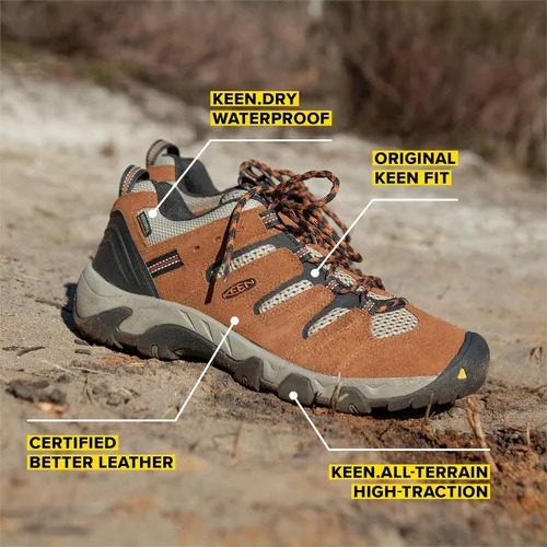 Vista 2 de KEEN Headout - Zapatos de senderismo impermeables de baja altura para hombre