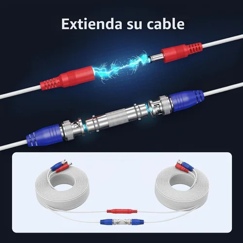 Vista 7 de ANNKE 30M/100ft BNC Cable for CCTV Analog Wired Security Camera, White