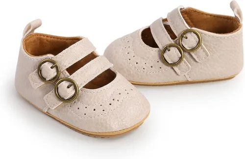 Vista 5 de BENHERO Zapatos de bebé para niñas zapatos planos Mary Jane para bebé vestido de boda zapatos deportivos para bebé