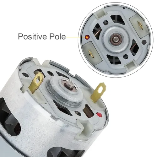 Vista 3 de RS550 9Teeth DC Motor con caja de cambios 0.311 in 14.4V 25000RPM Micro Motor Herramienta de precisión para DIY Sierra eléctrica Proyectos Hobbies