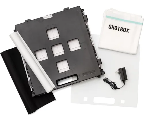 Vista 6 de We R Memory Keepers, Shotbox, equipo de fotografía, portátil y plegable, caja de luz para fotografía, rastreo, plegado, contenido y más