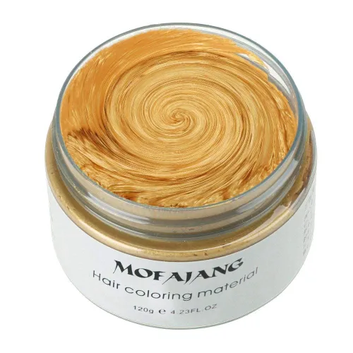 Vista 12 de NYKKOLA Cera unisex para el cabello, tinte de color crema para peinar, pomada de peinado natural, lavable temporal, fiesta cosplay (gris mate ceniza)