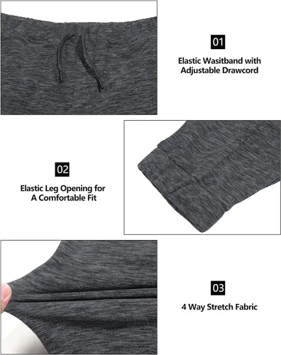 Vista 3 de Little Donkey Andy Pantalones de forro polar para hombre, pantalones deportivos ligeros, pantalones de descanso, pantalones de pijama