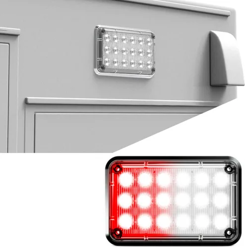 Vista 16 de Alpha-Z 6x4 Ambulancia LED Montaje en Superficie Luces estroboscópicas de emergencia y camión de bomberos Luz de advertencia ultra delgada
