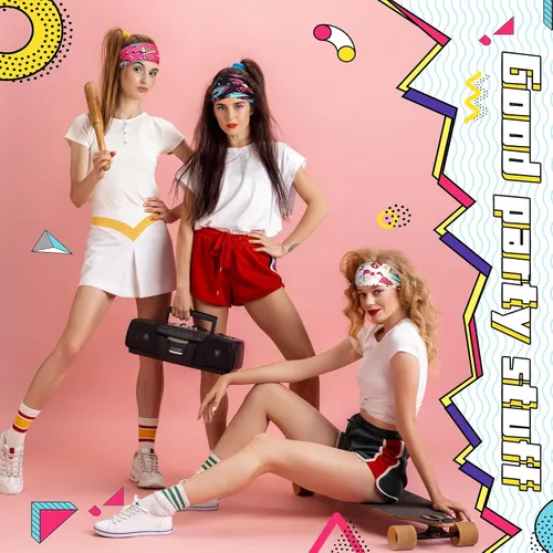 Vista 3 de 10 diademas de los años 80 y 90, accesorios para mujeres y hombres, diademas de entrenamiento retro de neón, bandas para el sudor, disfraces