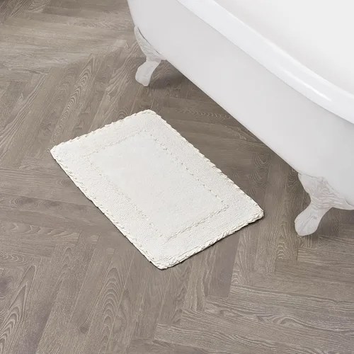 Vista 39 de Laura Ashley Ruffle tapete para baño de algodón de 17 x 24 pulgadas