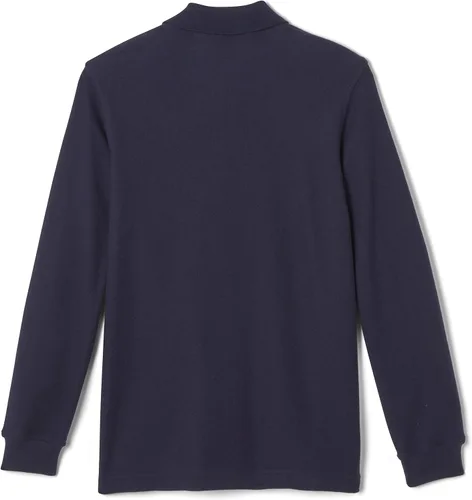 Vista 2 de French Toast Camisa de uniforme escolar de piqué con manga larga para niños y niñas, Azul marino