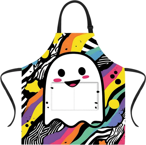 Vista 16 de ANNA QUEEN Delantal de Feliz Navidad para mujeres y hombres con bolsillos, delantal de muñeco de nieve, delantal de cocina ajustable para cocinero