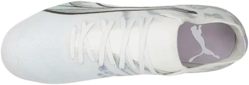 Vista 4 de PUMA Botines de fútbol Ultra Match Brilliance Firm GroundAg para mujer, con tacos de suelo firme, color blanco