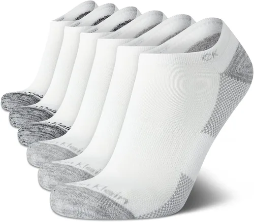 Vista 40 de Calvin Klein Calcetines para hombre, mezcla de algodón, acolchados, sin talla, forro de calcetines atléticos (6 unidades)