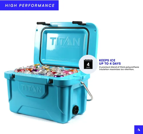 Vista 3 de Titan Hard Ice Chest Cooler Roto Cooler con protección Microban y aislamiento de congelación profunda