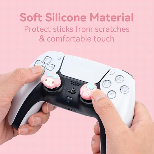 Vista 3 de Yocore Tapas de agarre para el pulgar para interruptor, agarres de silicona suave, tapas analógicas de silicona suave para Switch ProPS4PS5, 4