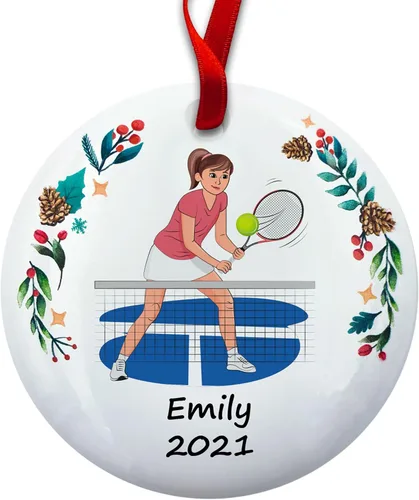 Vista 9 de Regalo de pickleball – Regalo de jugador de pickleball para hombres – Papá Abuelo Entrenador – Adorno de árbol de Navidad