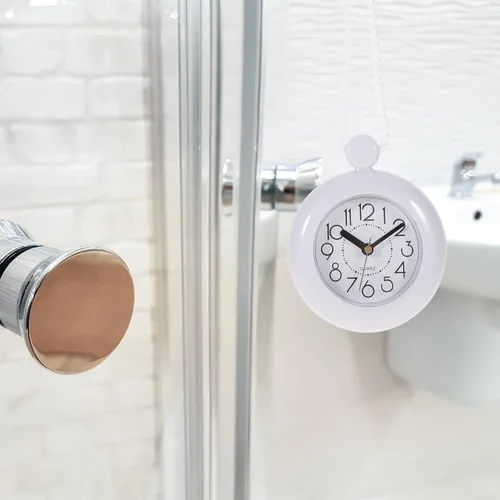Vista 2 de LIOOBO Reloj de baño de bucle, reloj de baño resistente al agua, digital, resistente al agua, despertador, reloj de pared, reloj de ducha