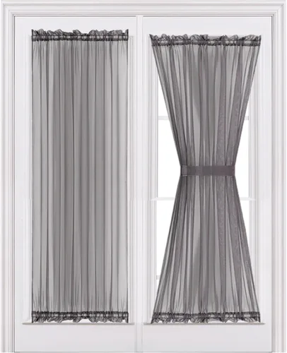 Vista 14 de MIULEE Cortinas Transparentes Laterales para Puerta Francesa con Filtrado de Luz, Tratamiento de Ventana, 2 Paneles de 25 x 40 Pulgadas con Beige