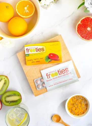 Vista 2 de Miracle Frooties, Tableta grande de bayas milagrosas, fruta milagrosa cultivada 100% natural, se vuelve agridulce, cambia las papilas gustativas