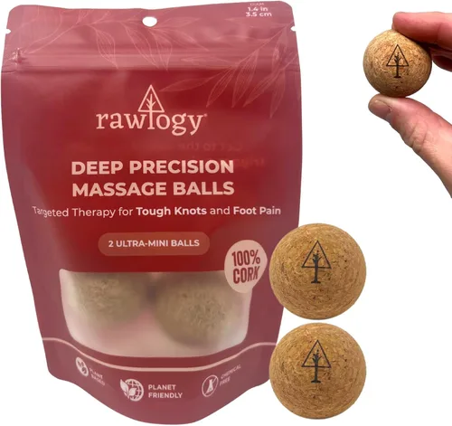 Vista 11 de Pelota de masaje de corcho de viaje, alternativa ligera y sostenible a la bola de lacrosse para aliviar el dolor muscular